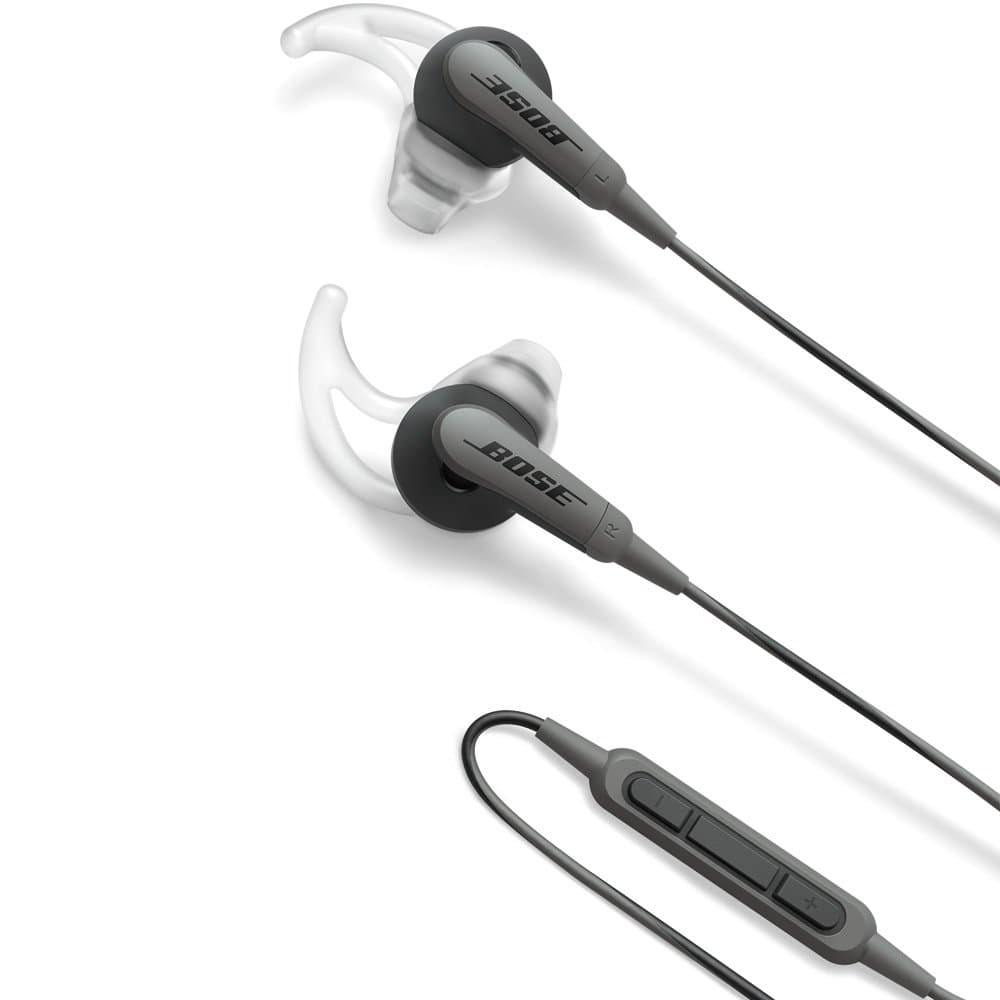 Bose SoundSport, in-Ear Sports Headphones for Apple Devices, (Water and Sweat Resistant Headphones), Charcoal