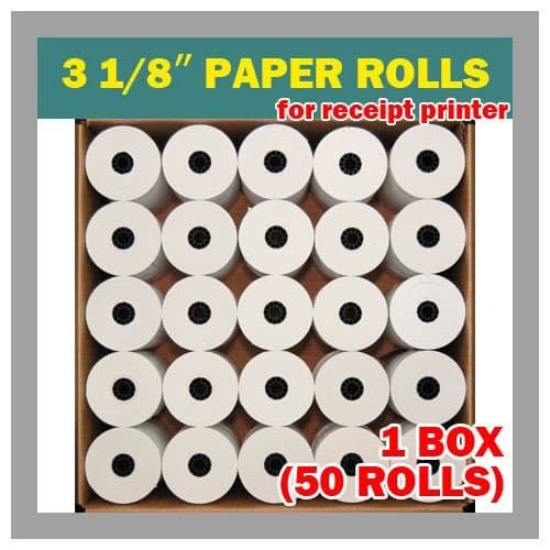 Pos Thermal Receipt Paper 3 1/8x230 50rolls