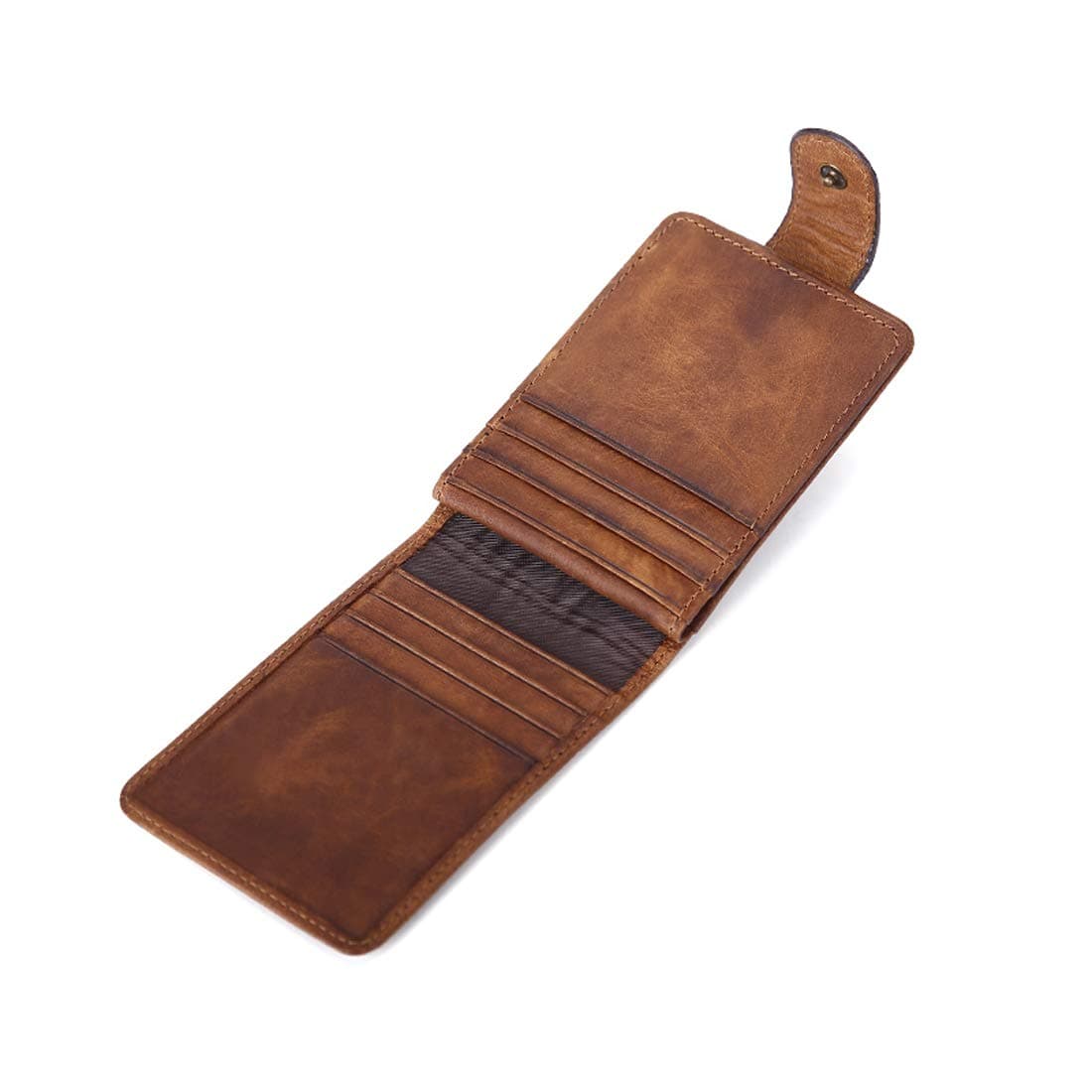 Genuine Leather Vintage 16 Slots Men Wallets Credit Card Holder (coffee)