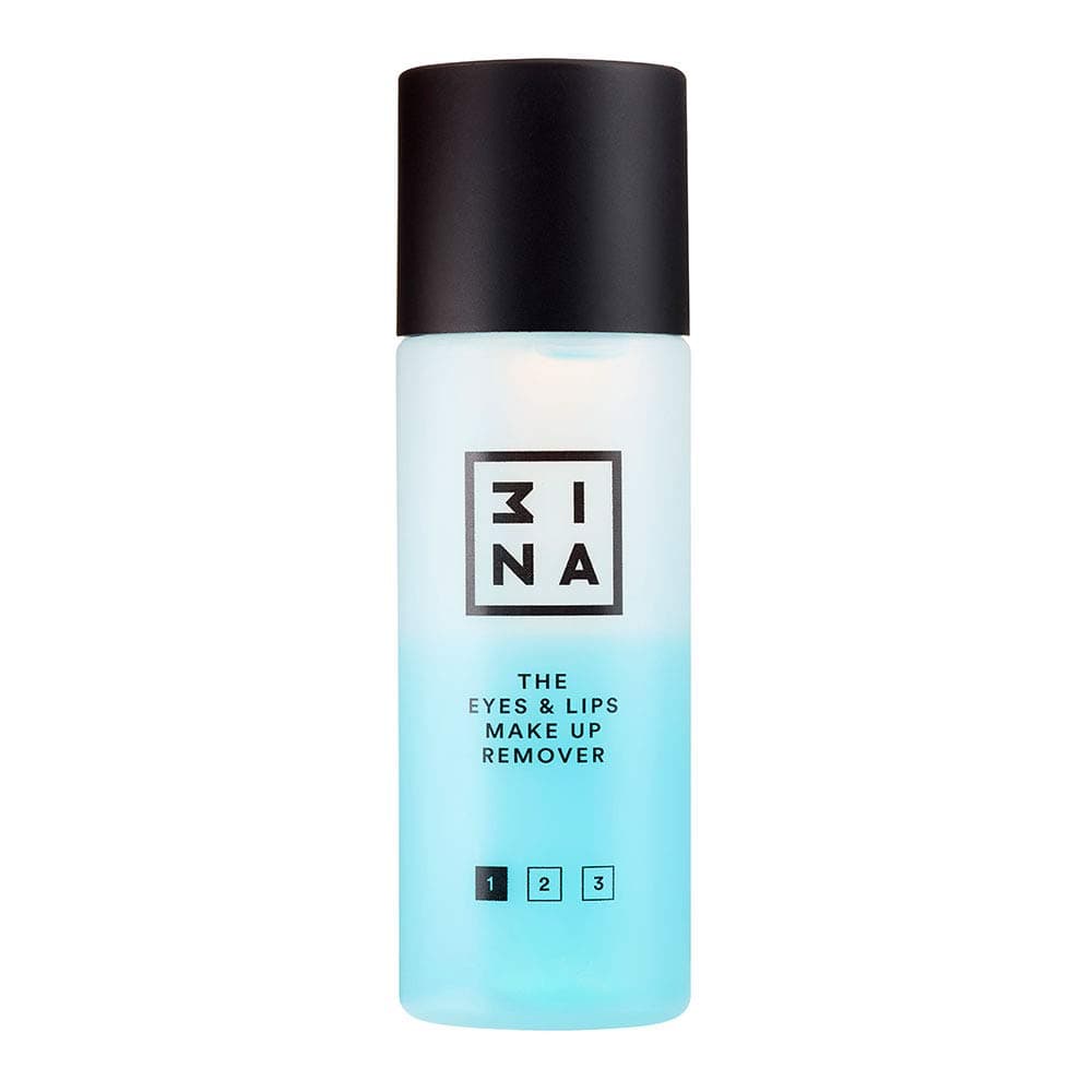 3INA MAKEUP - Vegan - The Eyes & Lips Makeup Remover - Blue - Non Greasy Biphasic Formula - Hydrating with Aloe Vera and Hamamelis water - Waterproof Makeup Remover - Sensitive Eyes - Cruelty Free