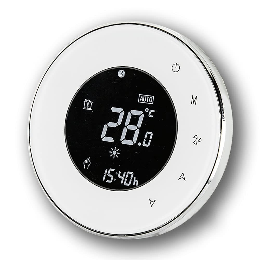 Series 6000 3A LCD Touch Screen Water Heating Intelligent Programming Control Thermostat with WIFI Connection (Water Heating, White(WIFI))