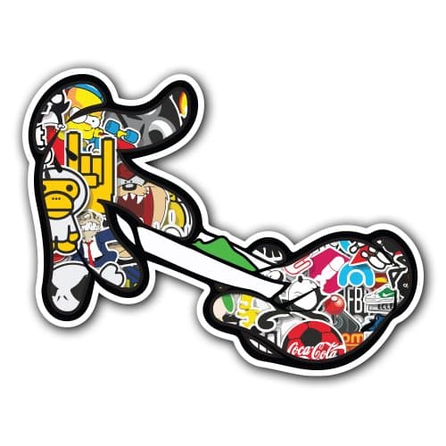 Roll - Sticker Bomb Decal Series - Cartoon Graffiti Car Wrap Laptop JDM Skateboard Snowboard Vinyl (Sticker Bomb 1)