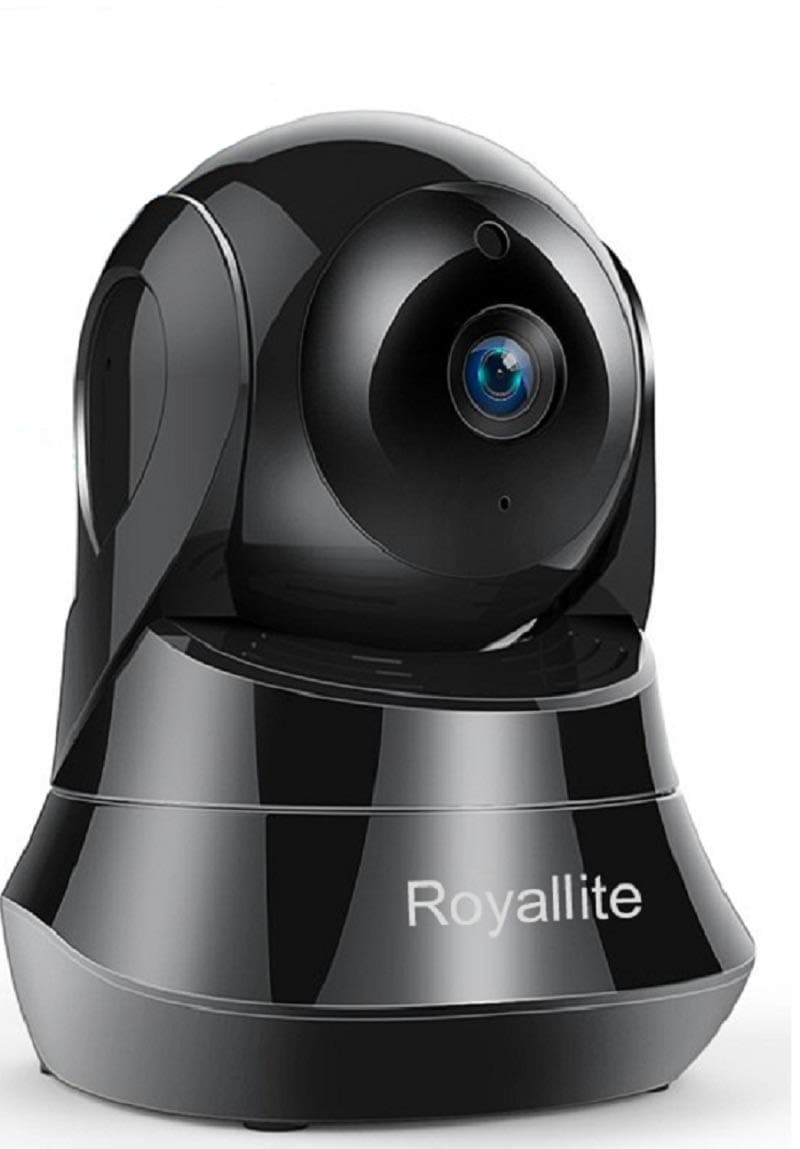 Royallite WiFi Wireless Camera 1080P with Remote Viewing Indoor Pan/Tilt Security IP Camera Baby Monitor Plug & Play, 2-Way Talking. (Black)