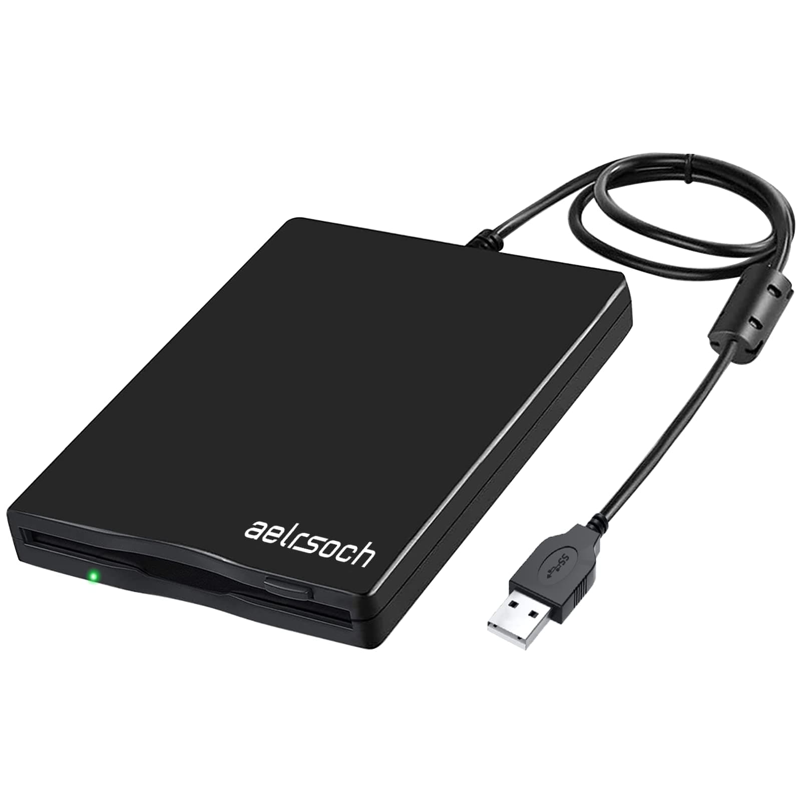 USB External Floppy Disk Drive, 3.5 inch floppy disk reader, 1.44 MB FDD portable floppy disk drive for PC Windows 2000 / XP / 7/8, no additional driver required