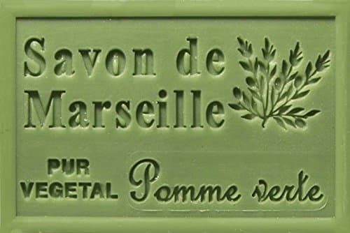 SAVON DE MARSEILLE 125g, French Soap, Vegetable Soap (Green Apple (Pomme Verte))