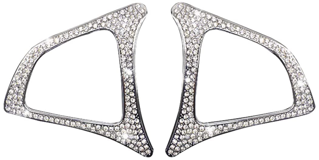 Fit for Mercedes Benz Steering Wheel Button Decorative Frame Compatible A B C V Class CLA GLA CLS GLC GLE GLS SLC SL Bling Rhinestone Decal Cover