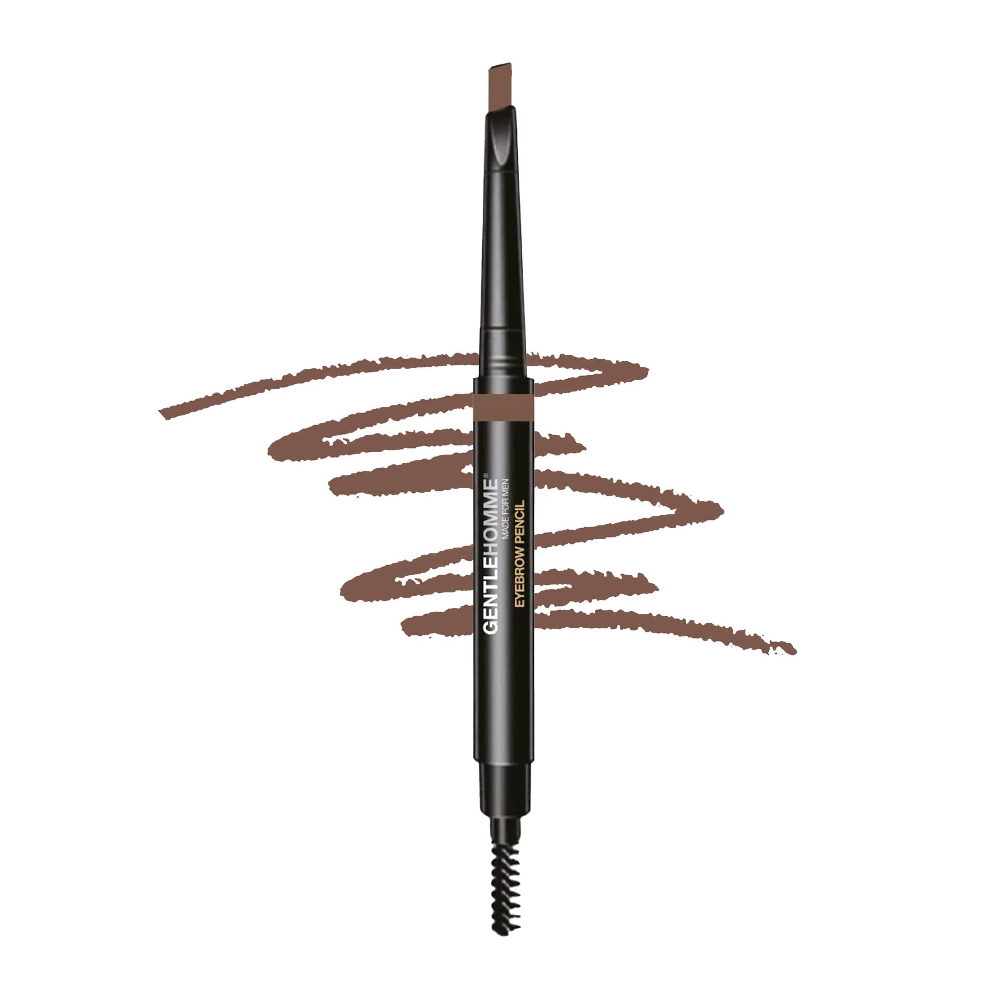 Gentlehomme - Men's Brow Pencil - 2-in-1 Brow Brush & Lead Pencil - Shape, Define & Fill In Eyebrows - Ultra-Thin - Long-Lasting Color - Vegan - Light Brown