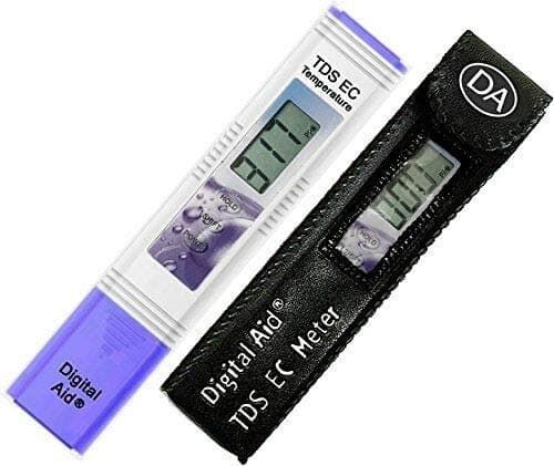 Digital Aid Professional Tds, Ec & Temperature Meter. 3 In 1. Professional Quality Tds Meter:0-9990Ppm. (White/Purple)