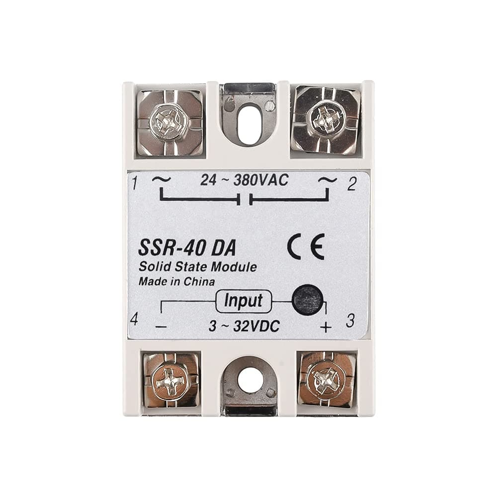 diymore Solid State Relay Module 40A SSR-40DA DC-AC,Input 3-32VDC,Output 24-380VAC