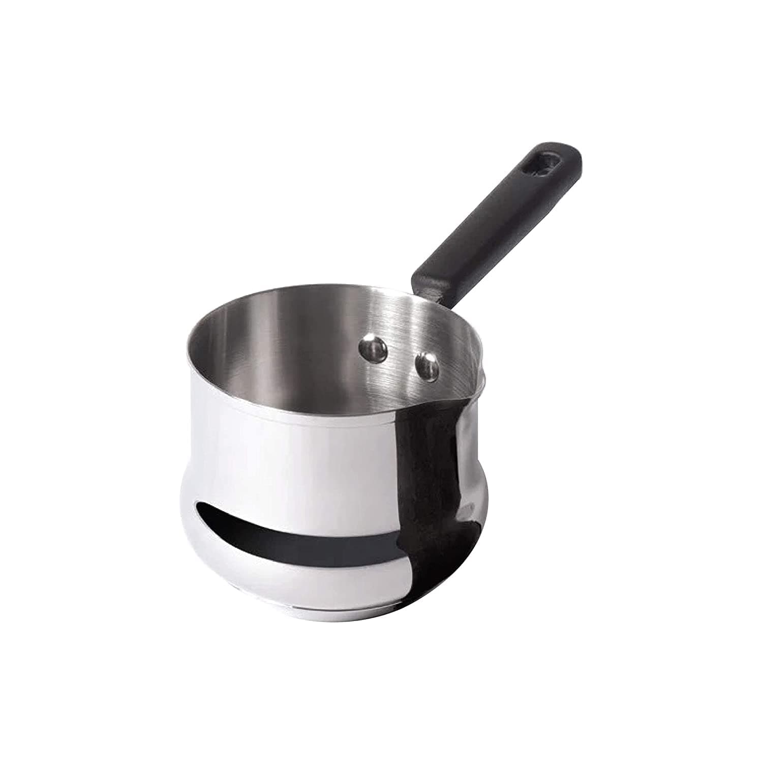 MeyerNickel Free Stainless Steel Mini Pot | Milk Pan, Tea Pan Stainless Steel, Milk Pan Induction Base | Chai Pan | Small Saucepan | Milk Boiling Vessel | Saucepan with Handle, 10cm, Grey |0.60 liter