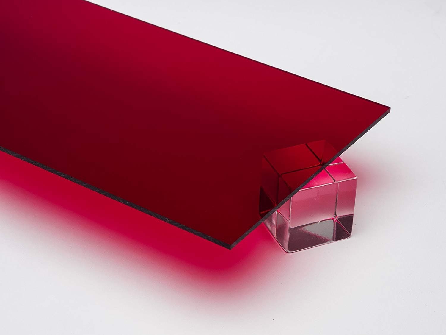 2 Pack 1/4" Dark Red Translucent Acrylic Plexiglass Sheet 8"x12" Cast 6mm Thick Nominal Size AZM