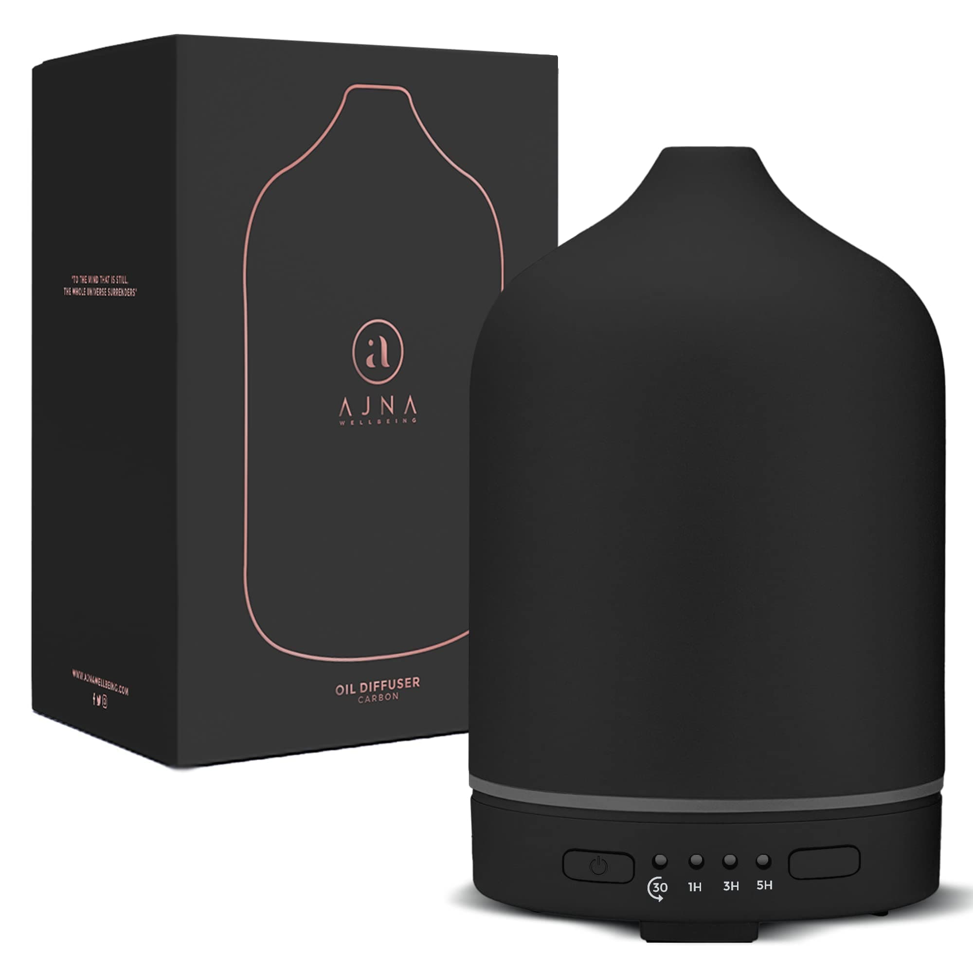 Aroma Diffuser for Essential Oil and Aromatherapy- Large Room Diffuser with Ionic Technology - Room Vaporizor, Humidifier, Diffuser with Cool Mist - 3 in 1 Gift Set - Matte Black (250 ml)