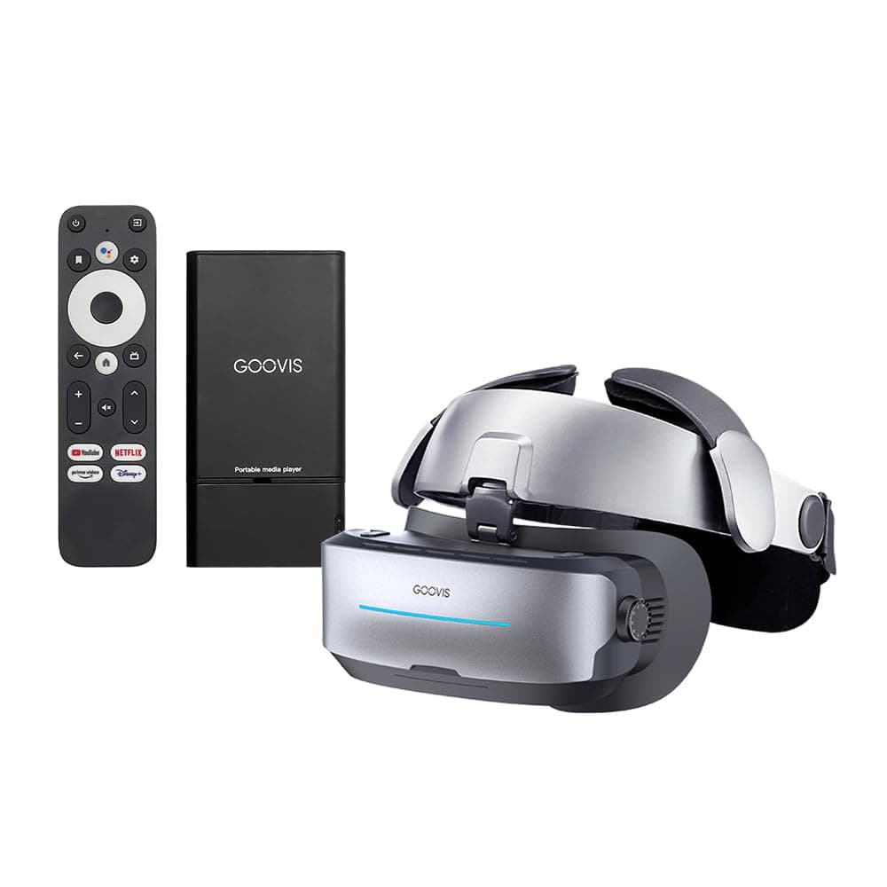 GoovisG3 Max 5K OLED 3D Cinematic Head Mounted Display with Controller for Smartphone, Tablet, PC, Xbox, Switch, PlayStation in Black