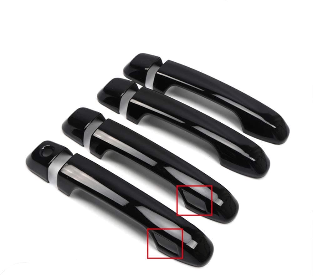 ITrims Door Handle Cover Trim for Toyota 4Runner 4WD N280 Prado J150 2010-2024 2018 2019 2020 2021 Car Styling Accessories Exterior Door Handles 8PCS Black ABS (with Smart Key Holes)