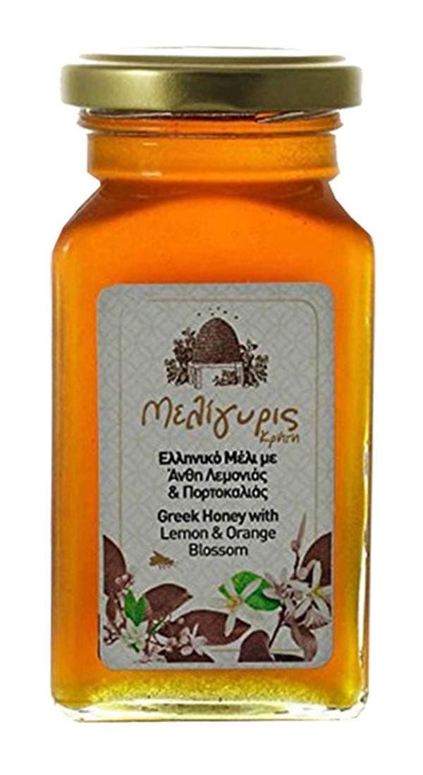 Greek Honey from Lemon and Orange Blossoms by Meligyris | Pure Unblended Cretan Honey | 450gram