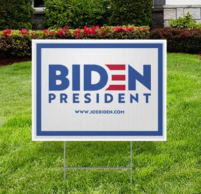 BuildASign Joe Biden for President 2020 Elections Political Campaign Yard Sign w/Ground Stake- 18" x 24", Double-Sided