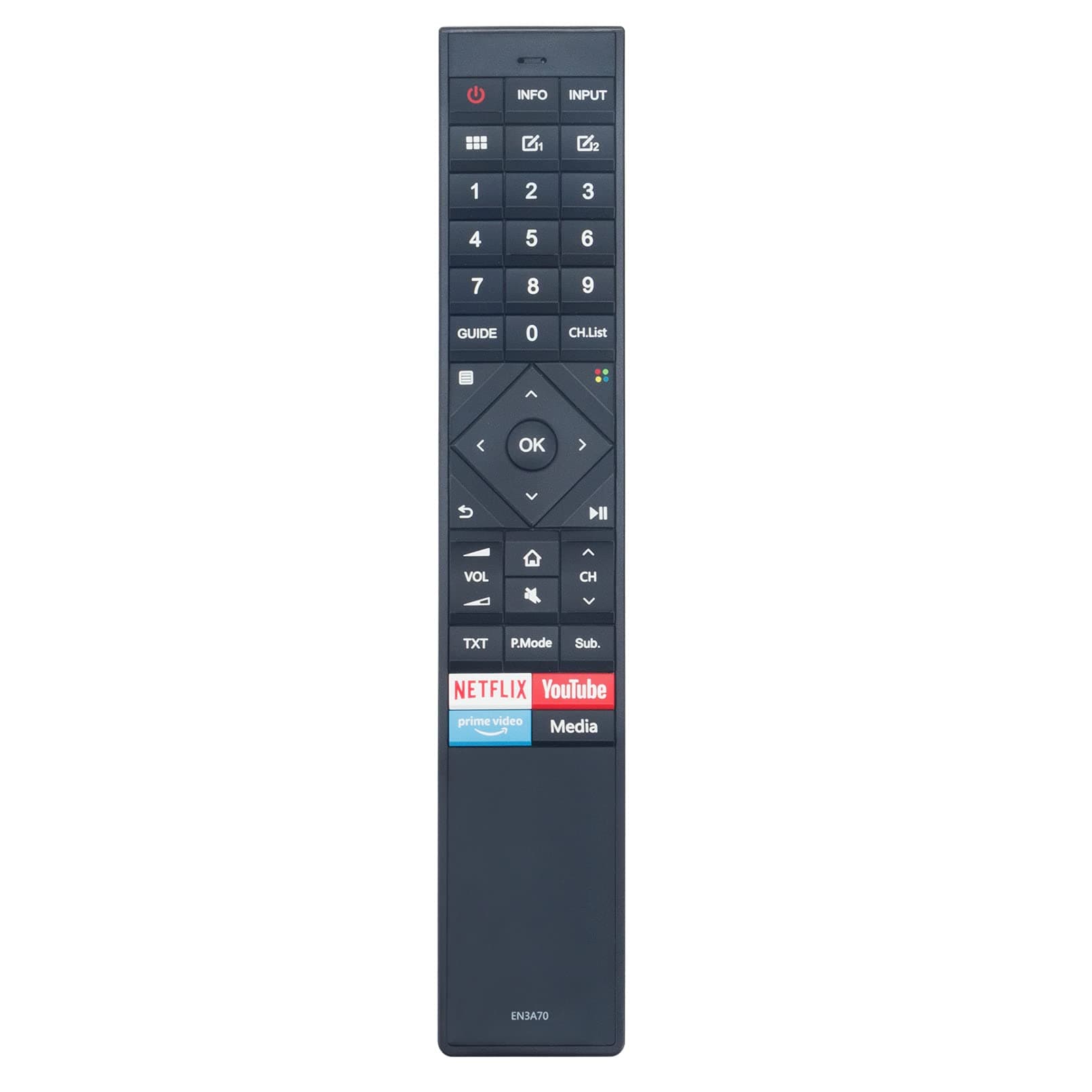 WINFLIKE EN3A70 Remote Control Replacement - EN3A70 Replace Remote Control fit for Hisense OLED 4K TV H55O8BUK Remote Controller