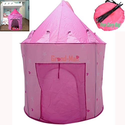Portable Folding Pink Play Kids Pop Up Tent Castle House Fun Girl Princess