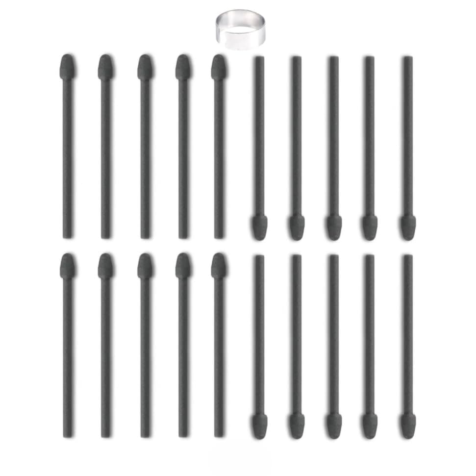 20 PCS Marker Pen Tips Replacement for BOOX Pen Plus, Pen2 Pro,Max Lumi2,Note Air2,Note5,Nova Air C Stylus,Triangular Pen, and Softer Round-Shaped Stylus Tip, Nib (20 PCS/Black)