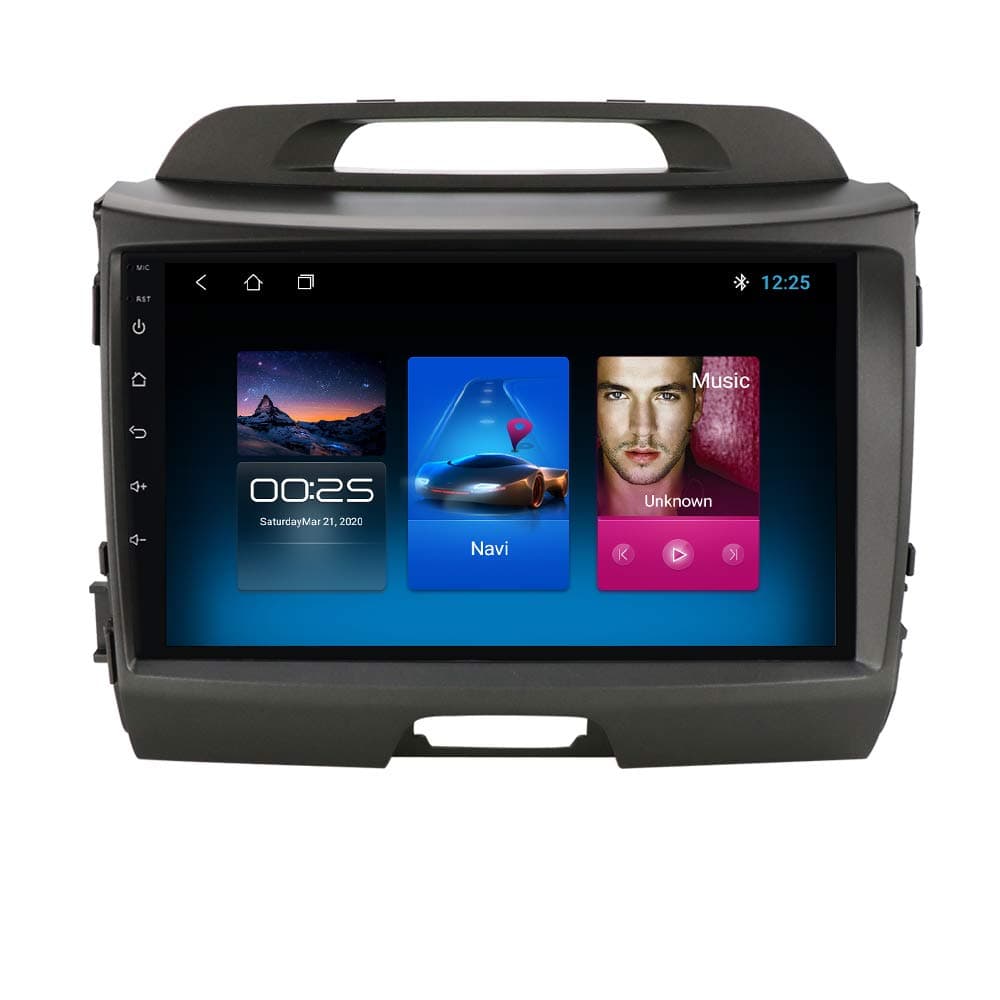 Ossuret2 Din Android 10 Car Radio Stereo fit for Kia Sportage 2010-2016 with 9 Inch Touchscreen Head Unit Support WiFi Bluetooth GPS Navi USB FM Steering Wheel Control Rearview Camera Input