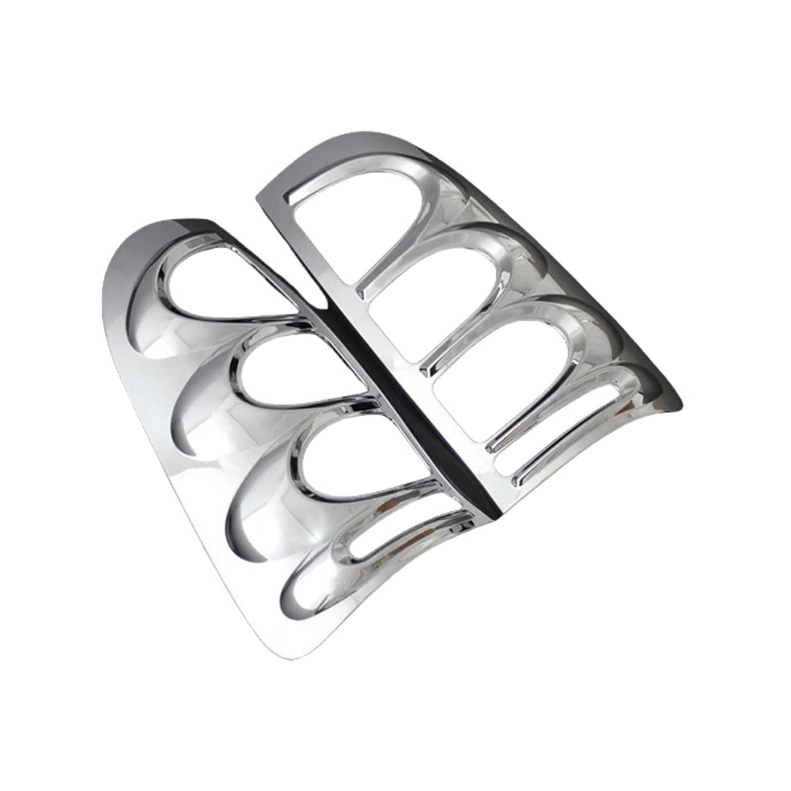 ABS Black Rear Lights Cover Compatible For Toyota Hilux Vigo 2005 2006 2007 2008 2009 2010 Accessories Car Tail Light Lamp Hood(CHROME)