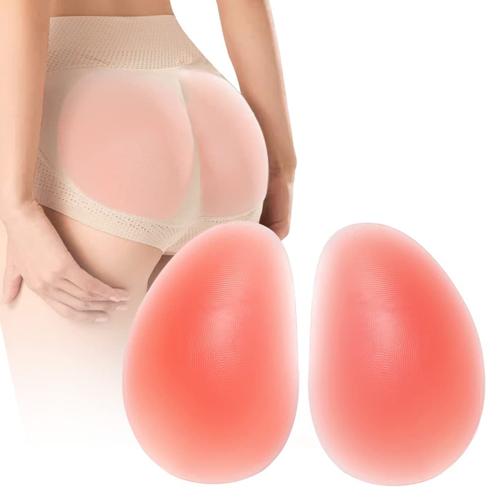 1 Pair Silicone Butt Lift Pads,Women Fake Buttocks Enhancers Inserts Removable Padding for Padded