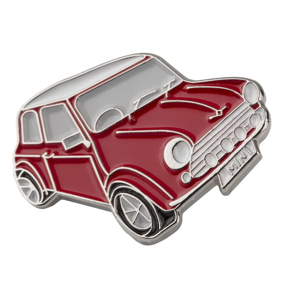 ed Car Mini Motor Vehicle Metal Enamel Pin Badge – 2.3cm x 2.2cm – Hard Enamel Lapel Pin for Jacket, Hat, or Backpack – Classic Compact Car Design