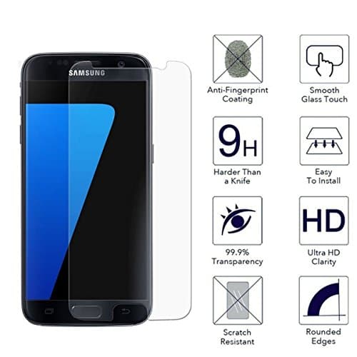 [2-Pack] Galaxy S7 Screen Protector, Lilanlan Glass Protector [Tempered Glass] 9H Hardness, Bubble Free [Case Friendly]