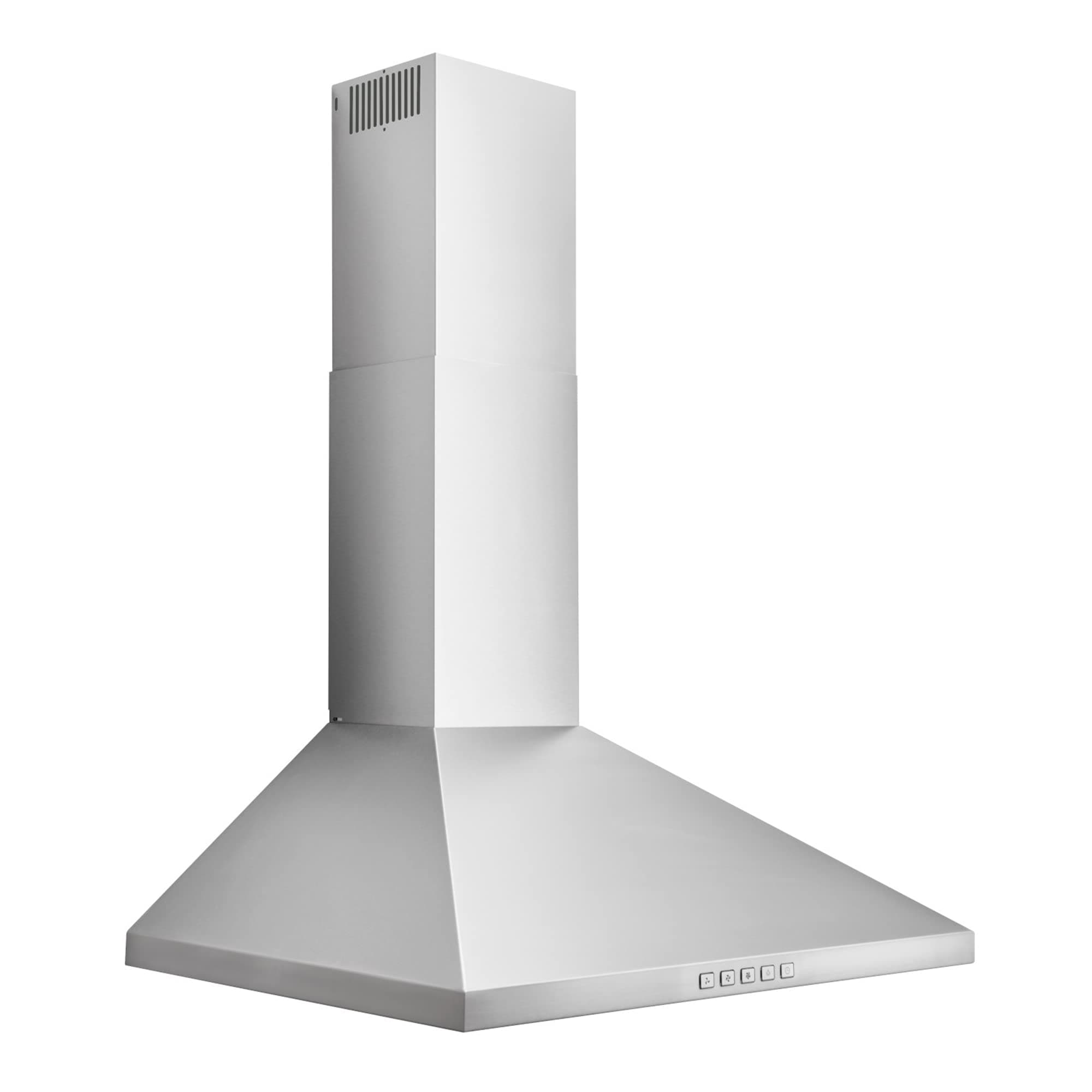 30" Pyramidal Chimney Range Hood with LED Lighting, Convertible Wall-Mount Kitchen Chimney Vent Hood, 450 Max CFM, Stainless Steel