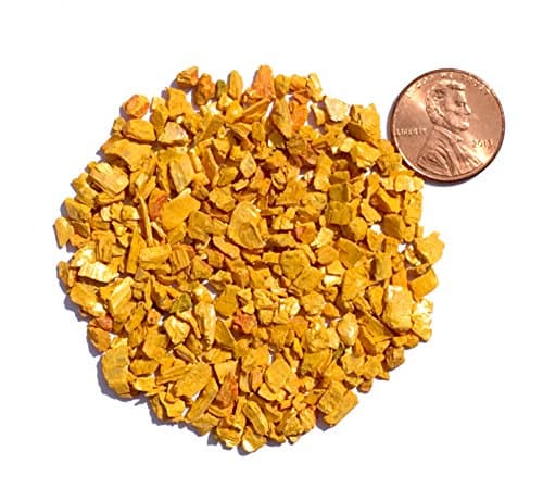 Natural Crushed Orpiment Stone Inlay, Coarse, 1/2 ounce