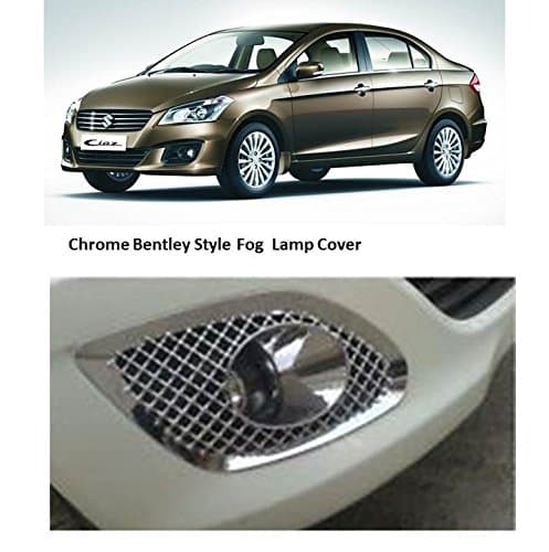 AutoPop Bentley_FLC_CIAZ Bentley Type Fog Lamp Cover for Maruti Suzuki Ciaz, Chrome - Set of 2