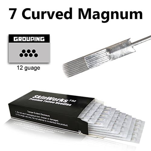 SkinWorks® Tattoo Needles Curved Magnum Needles 50 Pack New in Box - 7/9/11/13/15/17CM (7CM)