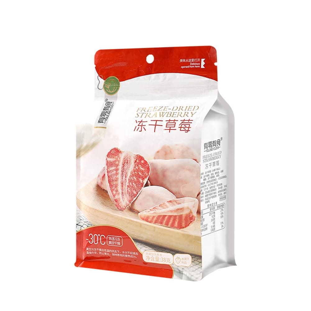 McKona Freeze-dried Fruit Whole Strawberries Premium Strawberry Extra Large Chunks Delicious and Sweet Snack (1PCS)