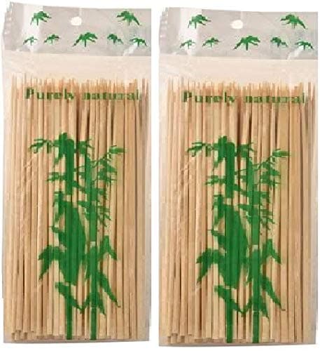 AmbassadorWooden Bamboo Skewer Round 10 inch Bar-be-que/Sathay Stick (Pack of 2 x 80)