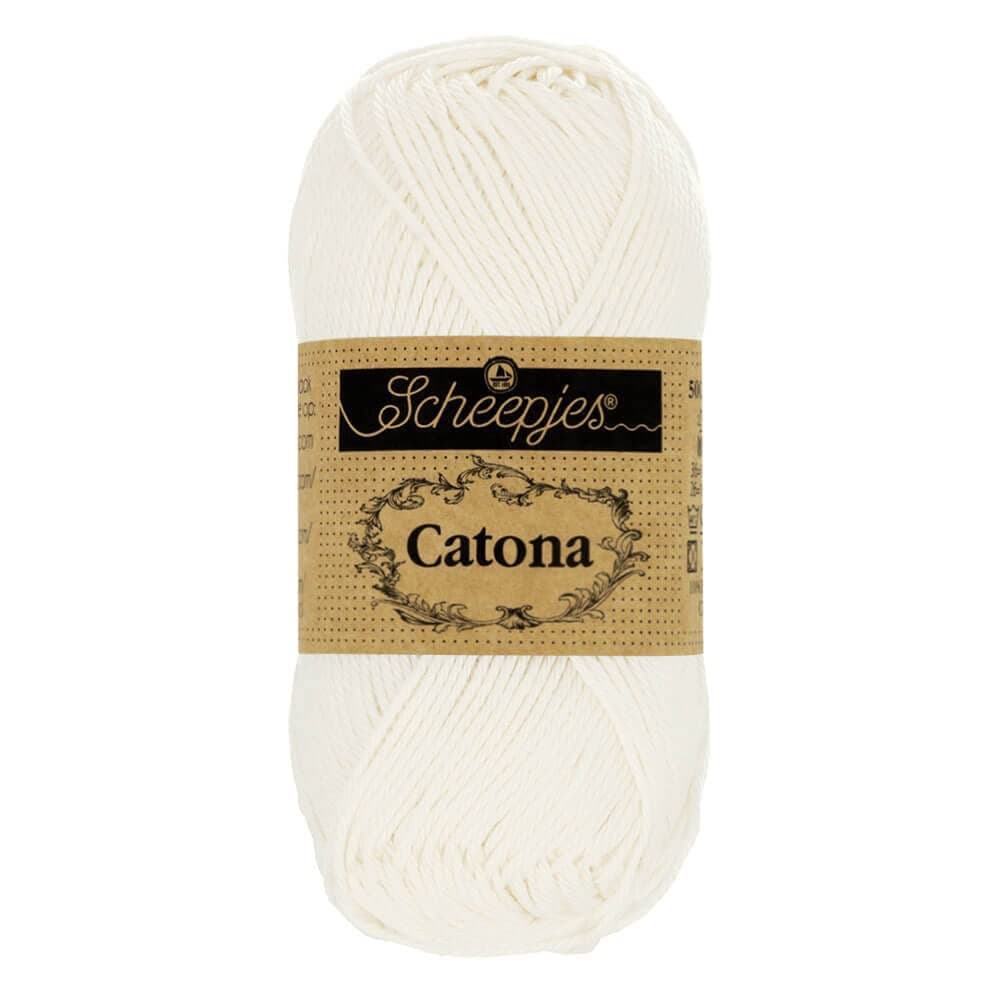 Catona 50 g Cotton Yarn - Shade 105 Bridal White - Single Ball