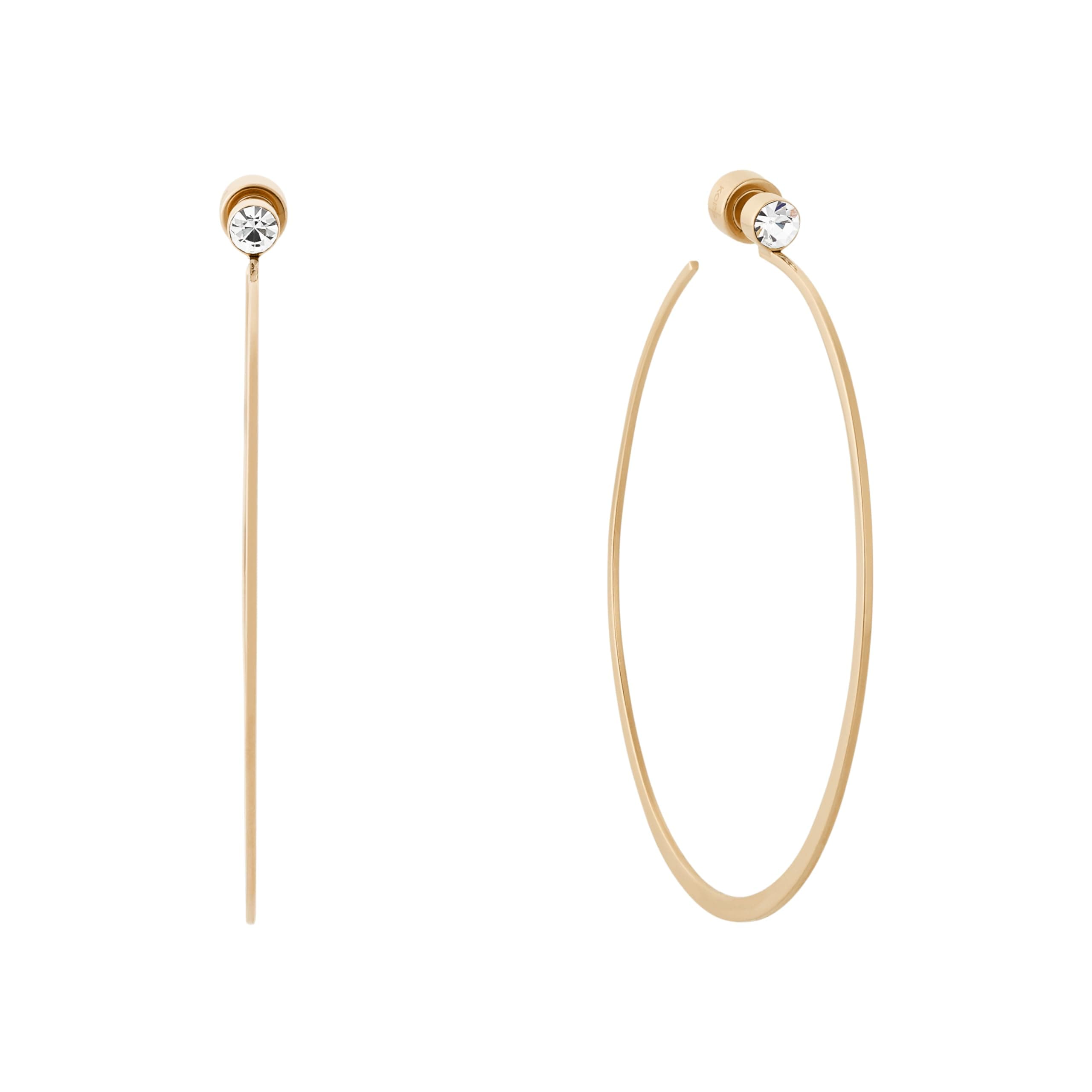 Gold-Tone Hoop Earrings for Women; Huggie Earrings for Women; Stainless Steel Earrings; Jewelry for Women