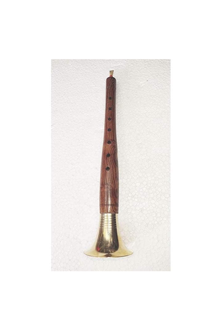 G.S. MUSICAL AND ARTS Shehnai for Weddings and more (Brown) 12 inch