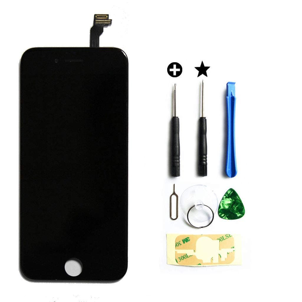 PassionTR Screen Replacement for iPhone 6 LCD Screen Touch Screen Digitizer and Frame Assembly with Repair Tools (Black)
