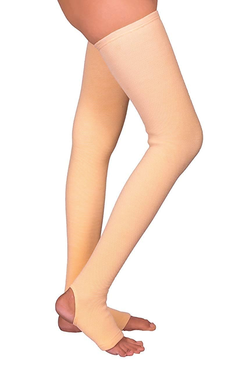 MEDTRIX Cotton Compression Stockings Thigh Length for Varicose Veins (MEDIUM)