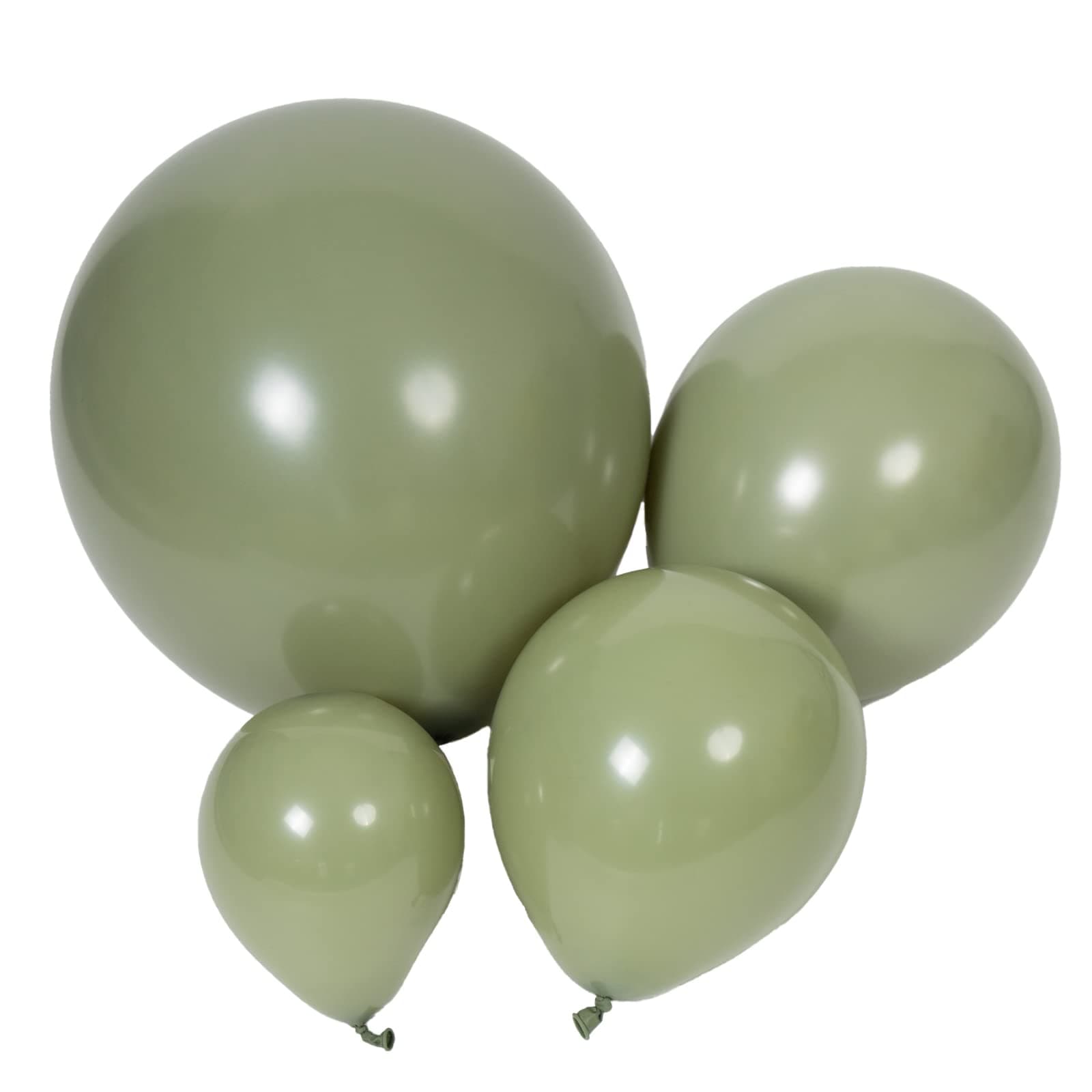 100pcs Sage Green Balloons 18 inch +12 inch +10 inch +5 inch Party Eucalyptus Olive Green Birthday Balloon Baby Shower Wedding Balloons