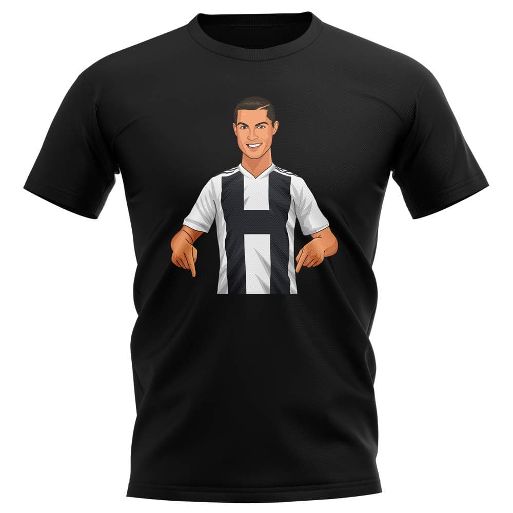 Airosportswear Cristiano Ronaldo Juventus Gunnerballz T-Shirt (Black)