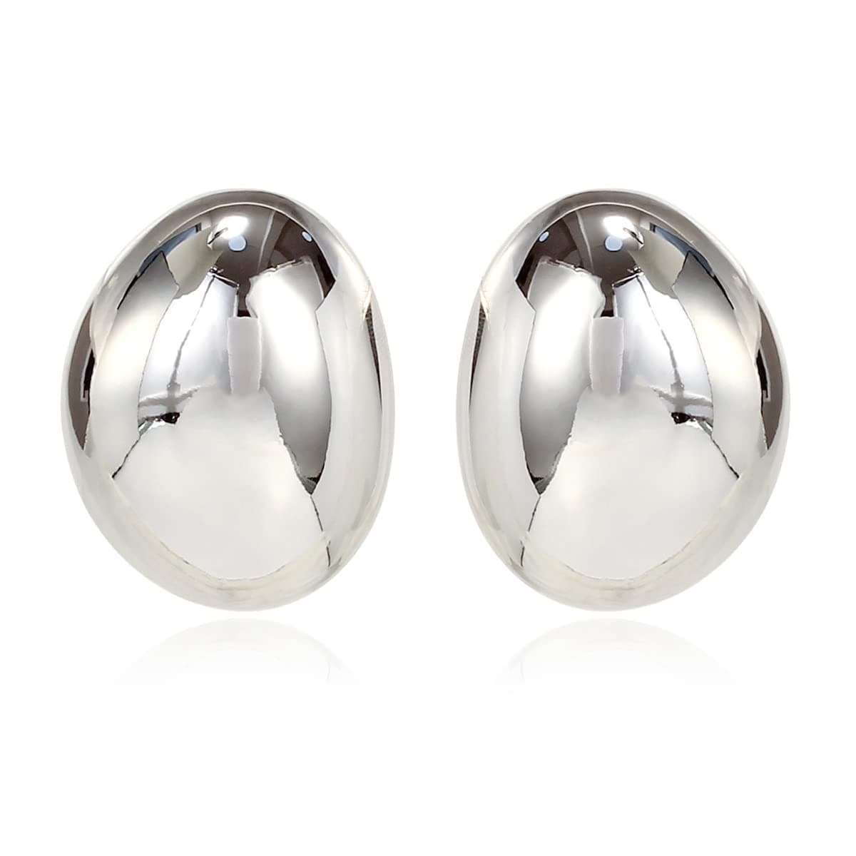 18K Gold Hoop Earrings for Women, Hypoallergenic Chunky Teardrop Round Non Tarnish Drop Statement Earrings for Sensitive Ears