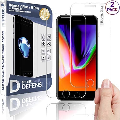 iPhone 8 Plus Screen Protector, iPhone 7 Plus Screen Protector Witkeen Ballistic Tempered Glass Screen Protector iPhone 8 Plus iPhone 7 Plus, (2-Pack) Case Compatible