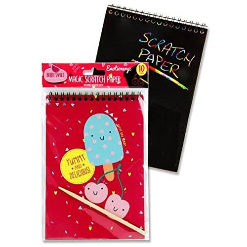 Emotionery Berry Sweet Magic Scratch 10 Sheet Wired Paper Pad + Stick Set - 12Pk