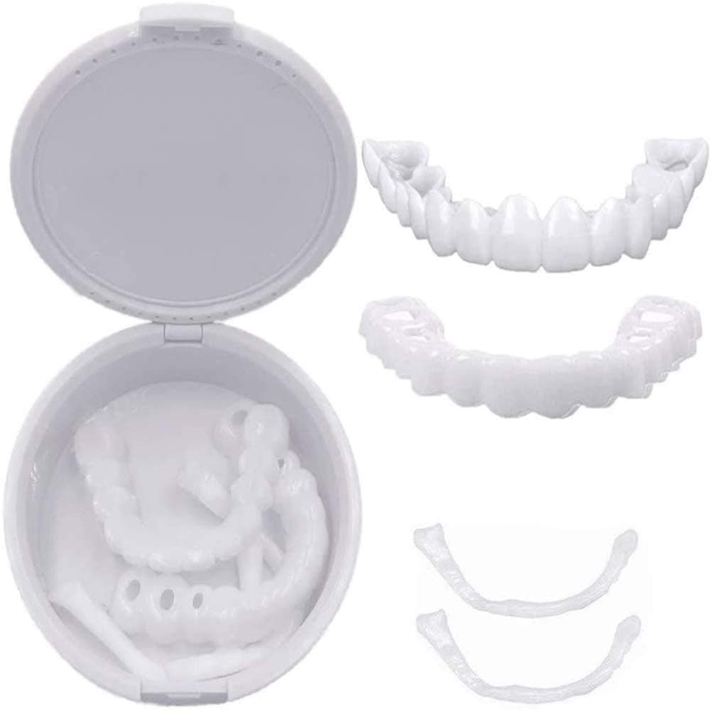 Cosmetic Teeth Cover Instant Perfect Smile Veneer Correction of Bad Teeth Dental Mouth Guard Temporary Whitening Comfort Top And Bottom Veneer - 2 Pairs