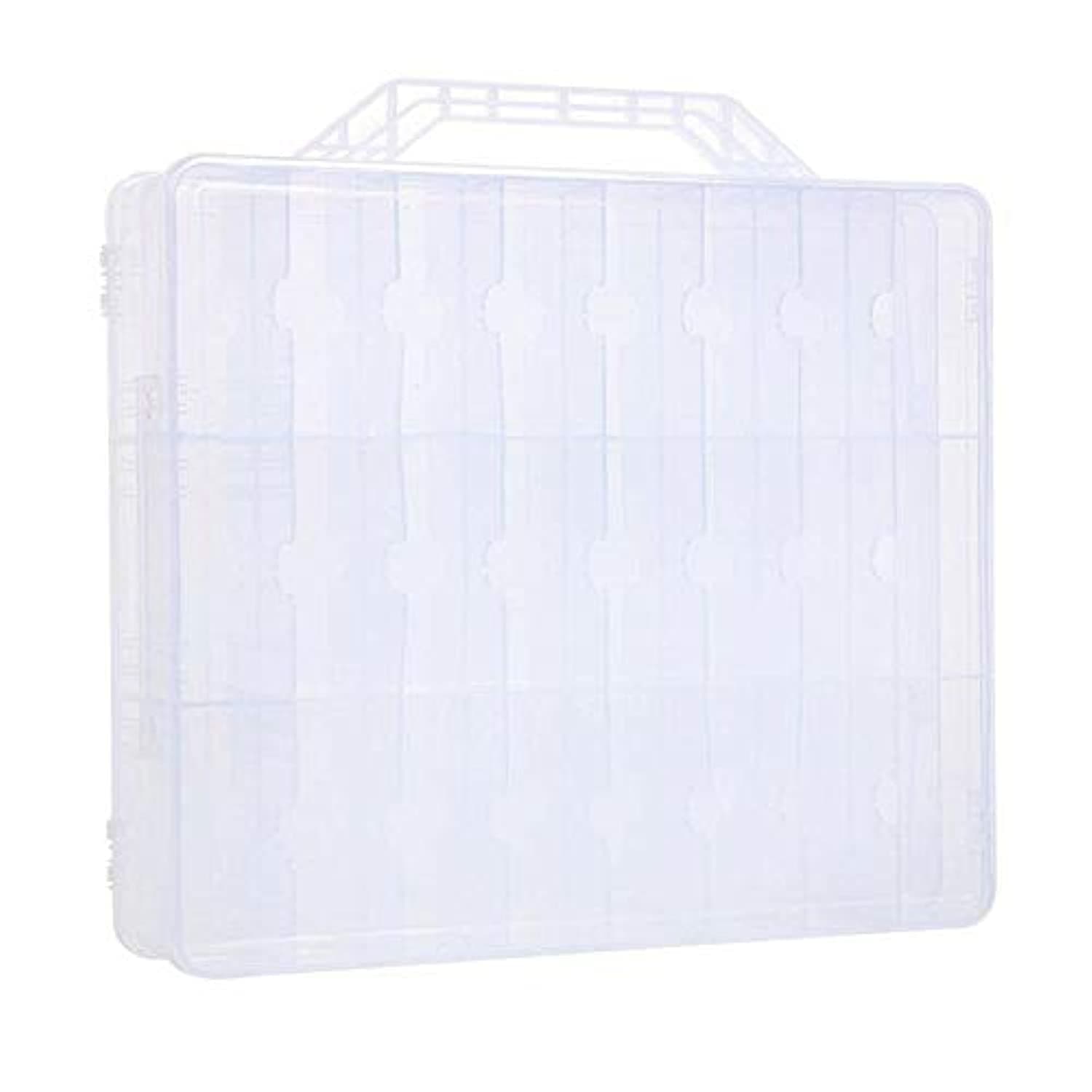 Portable Nail Polish Storage Box Organizer Holder For Display New 48 Grid Nail Polish Storage Box Transparent Box