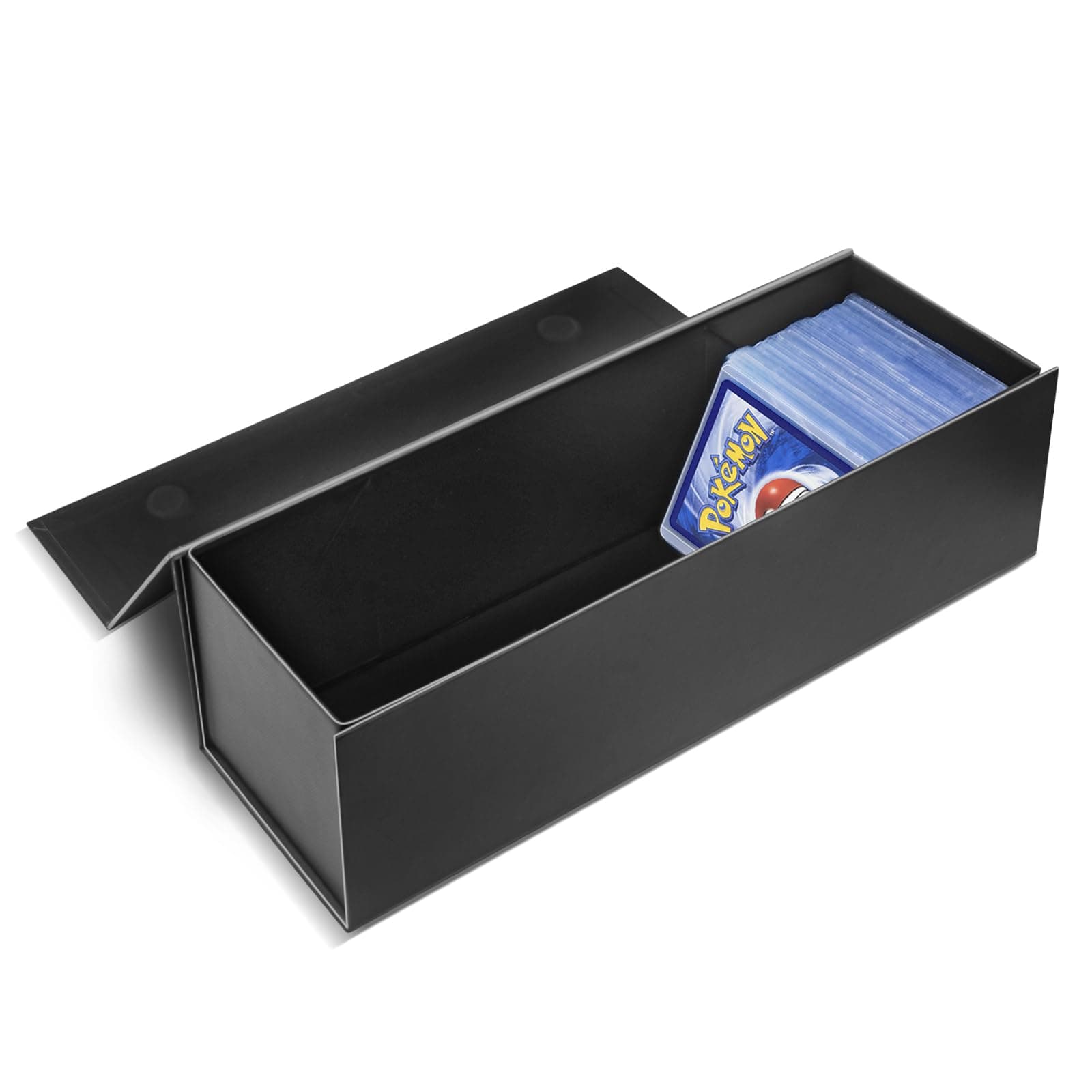 Professional Classic Trading Card Storage Box, Black, 13.2 x 4.25 x 3.25 inches, 800 Cards, Magnetic Closure, Collapsible