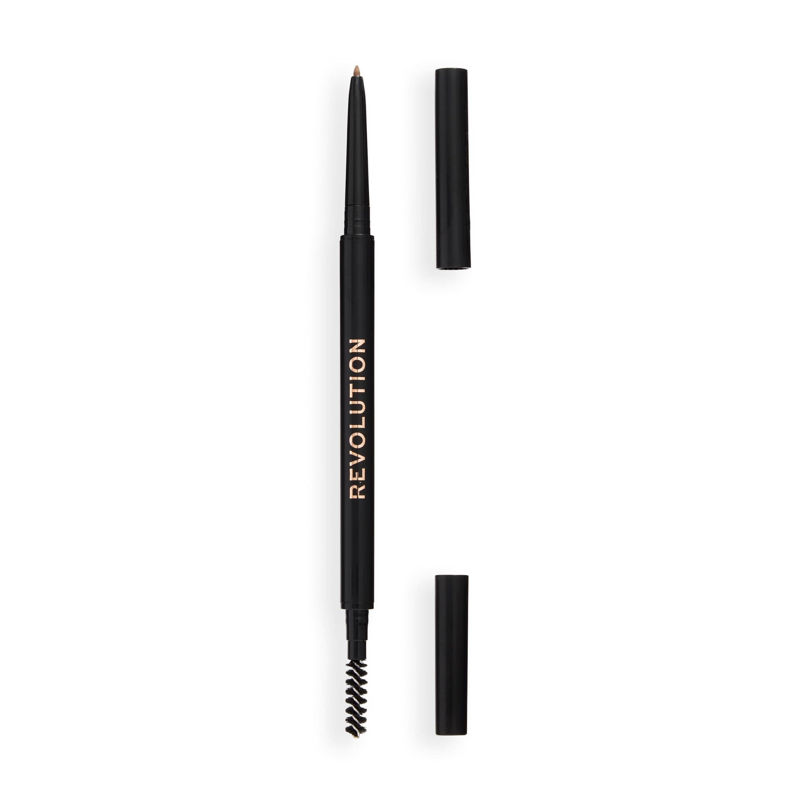 Revolution, Precise Brow Pencil, Double Ended, Ultra-Fine Pencil Tool, Includes Spoolie Brush, Light Brown