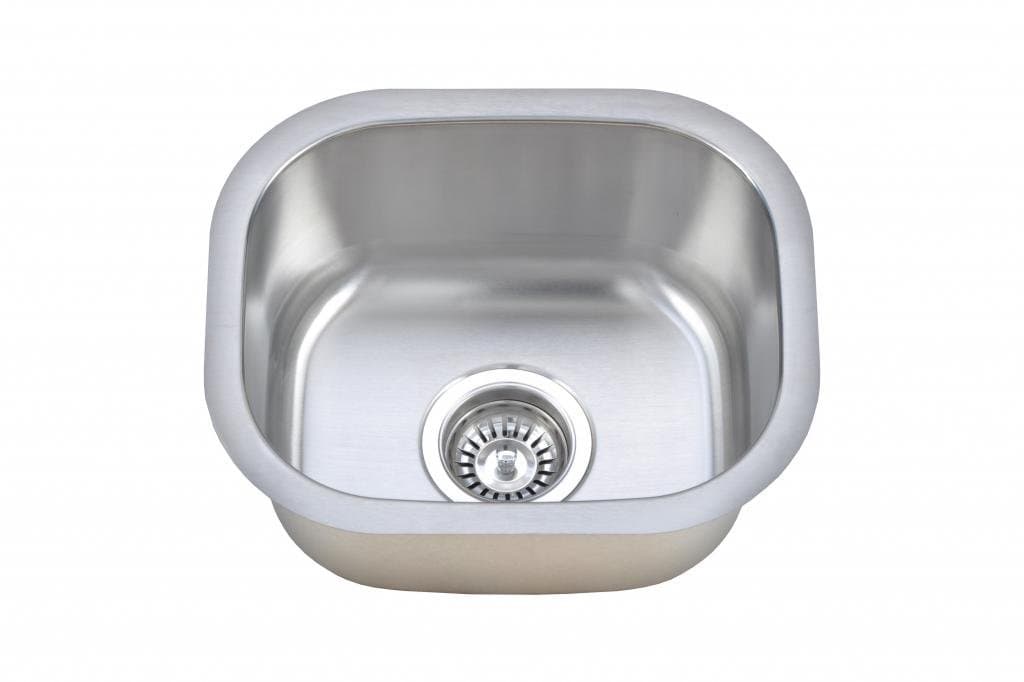 Wells 18 Gauge Single Bowl Undermount Stainless Steel Bar Sink Package