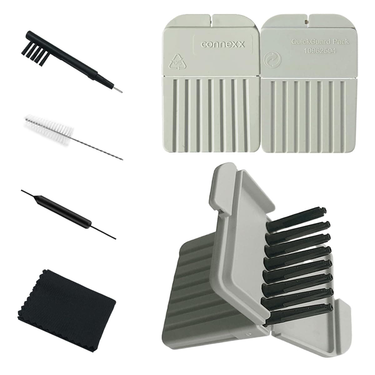 QuickGuard 10962504 Filters for Selected Signia and Siemens/Connexx Hearing Aids- Cleaning Tools Kit with Carry Case-3 Packs